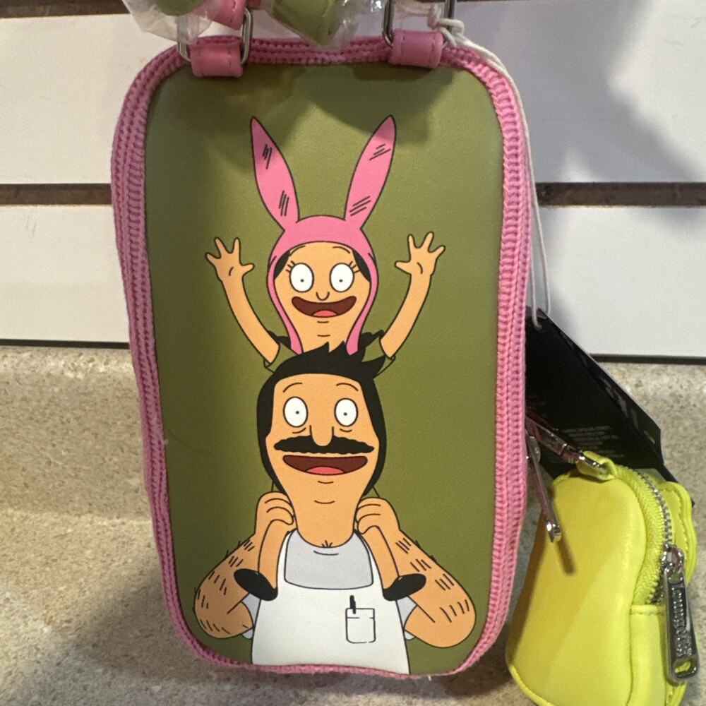Loungefly Bob's Burgers Louise Cosplay Cell Phone Crossbody Bag w/ Glow Coin Bag - Picture 4 of 6